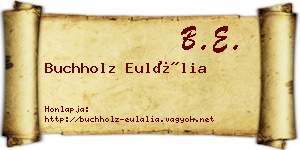 Buchholz Eulália névjegykártya